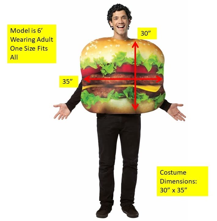 Rasta Imposta Cheeseburger Costume, Multi-Colored, One Size - Image 2